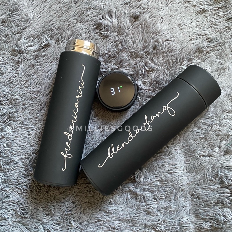 Tumbler Custom Laser GRAFIR - [[Harga SATUAN]] kado unik cocok untuk kado / couple - botol termos - FREE CUSTOM NAMA - tumbler LED, sakura, niagara, peas tumbler, tumbler sport, tumbler bowling - botol minum-5