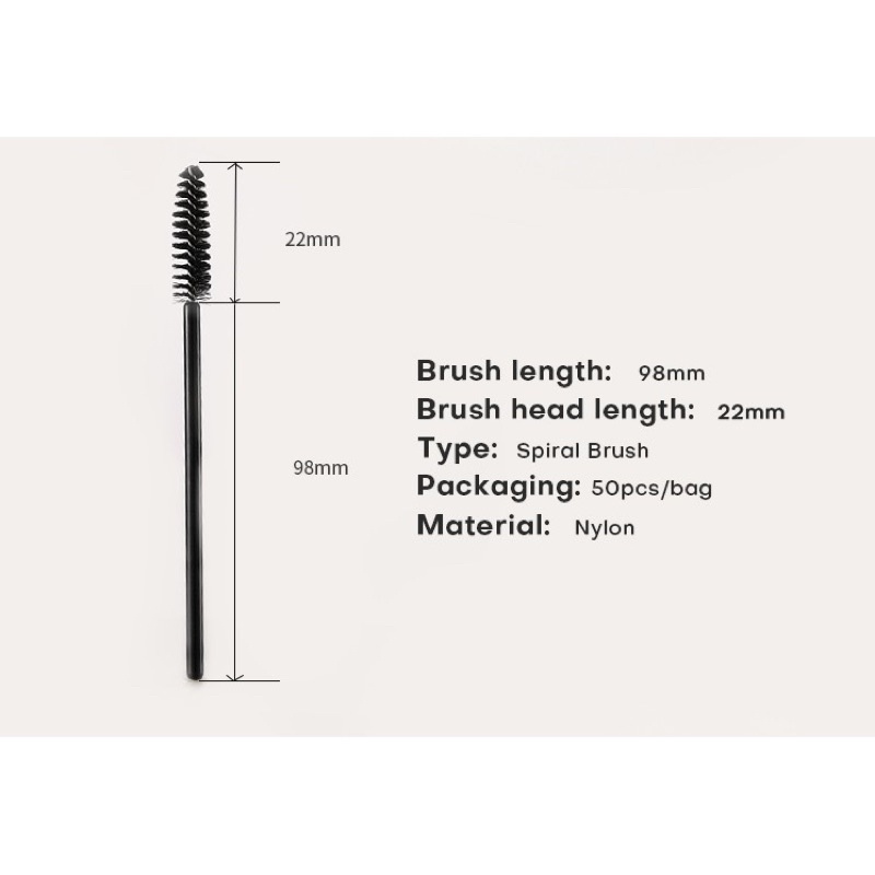 50PCS EYELASH EYEBROW BRUSH - MASCARA WAND