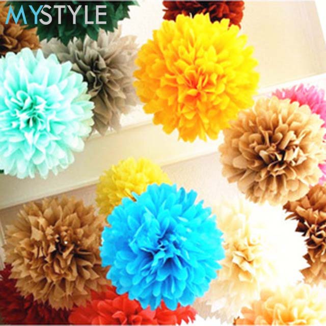 POMPOM KERTAS BUNGA 20 CM/ 25 CM / 30 CM POMPOM PESTA/POMPOM WARNA WARNI