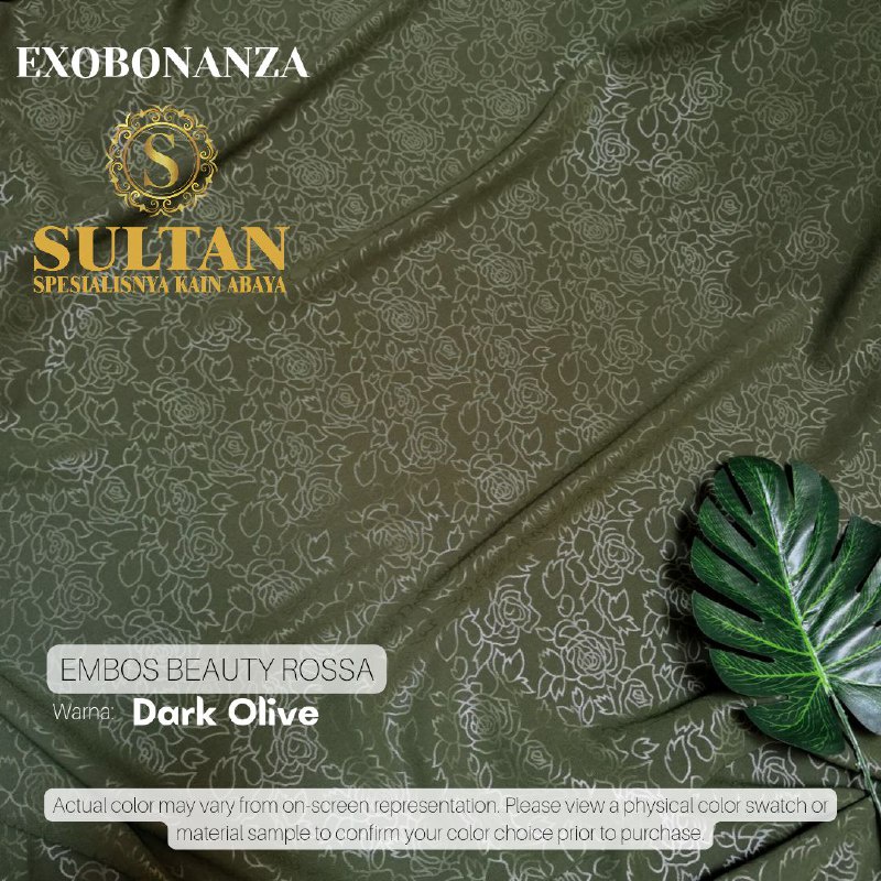 50CM EMBOS BEAUTY ROSSA EXO BONANZA DARK OLIVE KAIN SULTAN