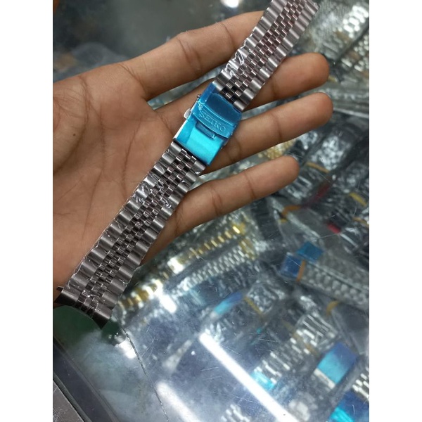 Tali jam tangan rantai 22mm Seiko SKX-007 SKX-009 Jubilee Strap Tali Jam Rantai Seiko - Silver