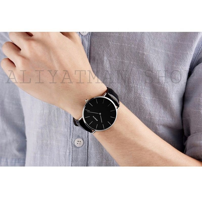 Jam Tangan kulit Pria Wanita Tipis Luxury Mirete Original  Anti Air HN terlaris / Strao Kulit / Jam Tangan / Analog / Kuarsa