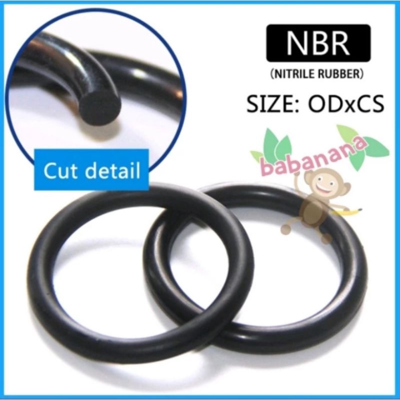 150pcs Rubber NBR DQ003 hitam O-Ring washer ring seal kit cincin karet