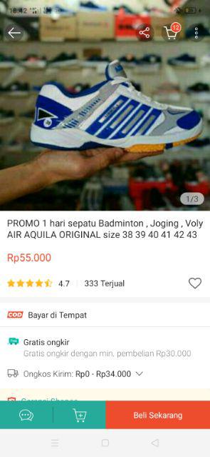  COD  Sepatu  Badminton  Bulutangkis  Yonex 65 M SCRI 