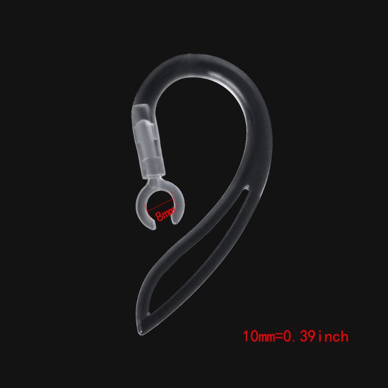 btsg 8mm Bluetooth Earphones Transparent Soft Silicone Ear Hook Loop Clip Headset