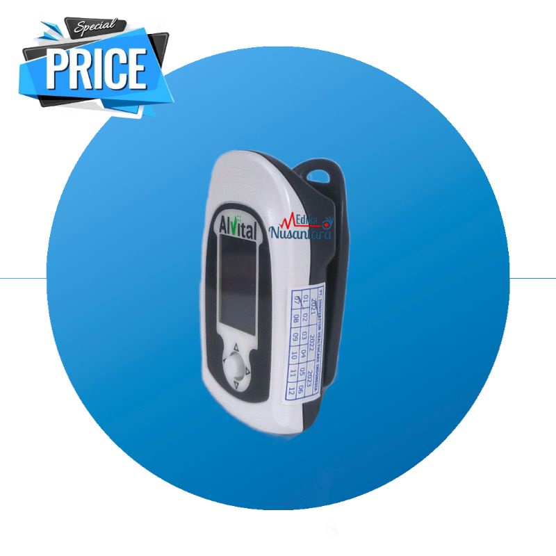 Alvital Fingertip OLED Pulse Oximeter Original Type AT 101 B Series With Alarm Garansi Resmi 3 Tahun