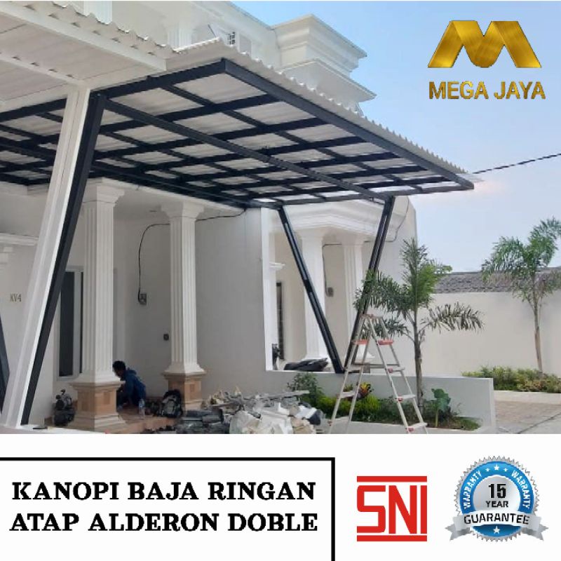 Kanopi baja ringan atap alderon Twinwall