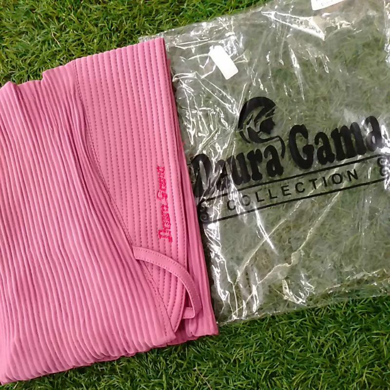 Jilbab Instan Hijab Bergo Jersey Balerina Pad Tali Plisket Lidi FULL ori DauraGama-Pink