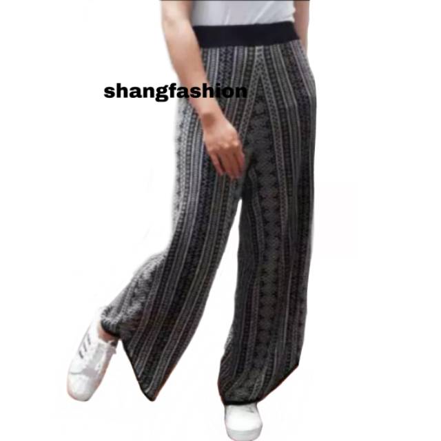 Celana kulot rajut batik import Fashion wanita Produk Celana kulot rajut batik import Fashion wanita Produk