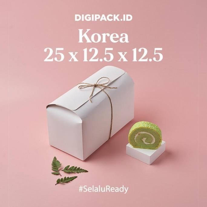 

[Digipack] Korea White Cake Box 25 x 12.5 x 12.5 + Tali Rami
