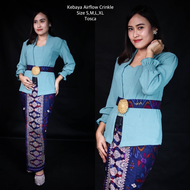 Kebaya Airflow Crinkle Tangan Kerut//Kebaya saja/Pakaian Adat Bali/Kebaya Bali