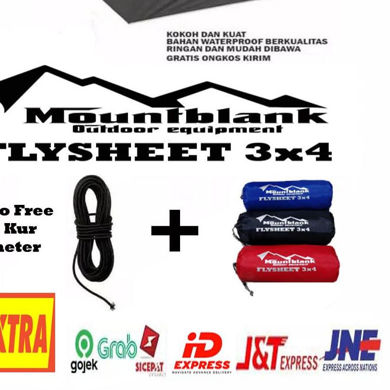 ♡ Flysheet Hammock | Tenda Camping 3x4 / 4x3 waterproof Mountblank original ☁