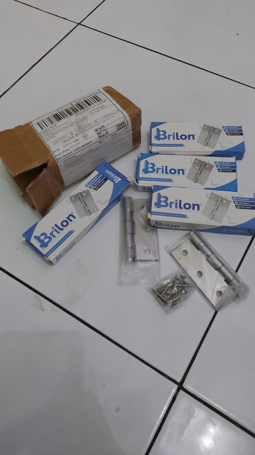 Engsel Pintu Dan Engsel Jendela 4incx3x2mm 4bb Dan 3incx2,5x2mm 2bb Stainless Stell Brilon