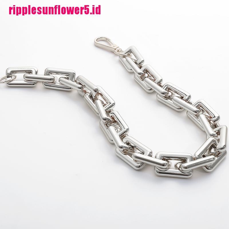 # Kaos T-Shirt Wanita Lengan Pendek Motif Print #Kalung Choker Rantai Tebal Gaya Punk Hip Hop