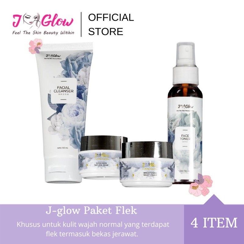 jglow skincare paket flek whitening / j-glow paket flek / j glow paket flek / cream jglow paket flek