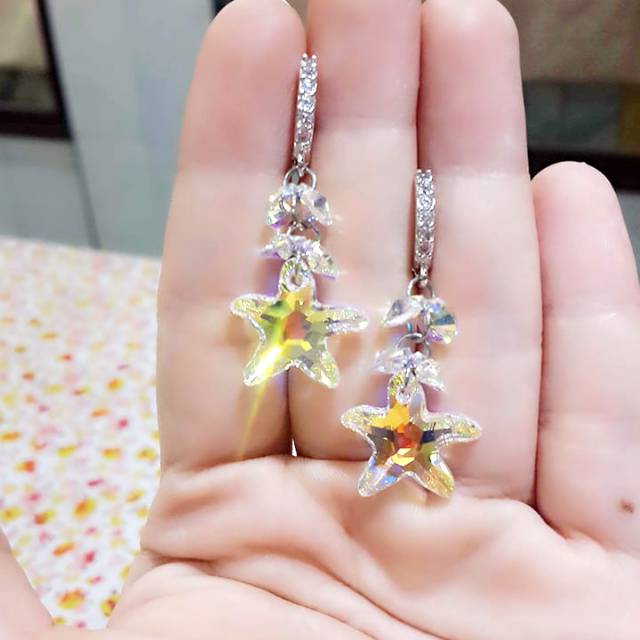 Anting swarovski bintang laut. bisa untuk anak dan dewasa