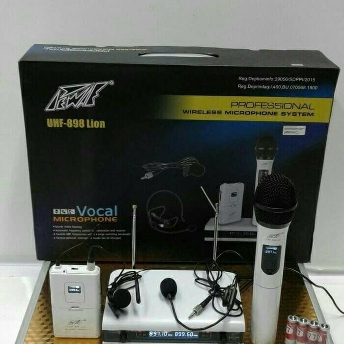 Mic Microphone Wireless Pewie 898 UHF