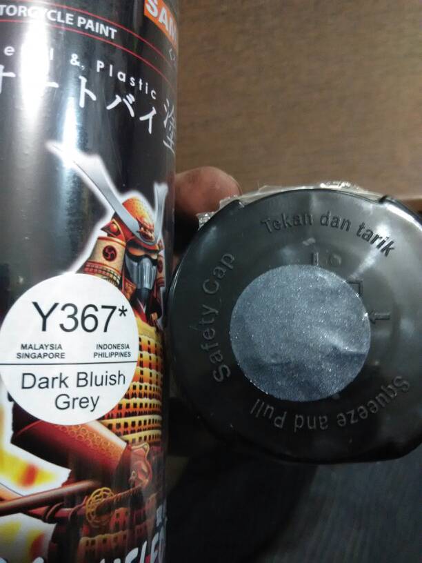 

cat semprot pilox pylox SAMURAI paint dark bluish grey abu - abu Y367*