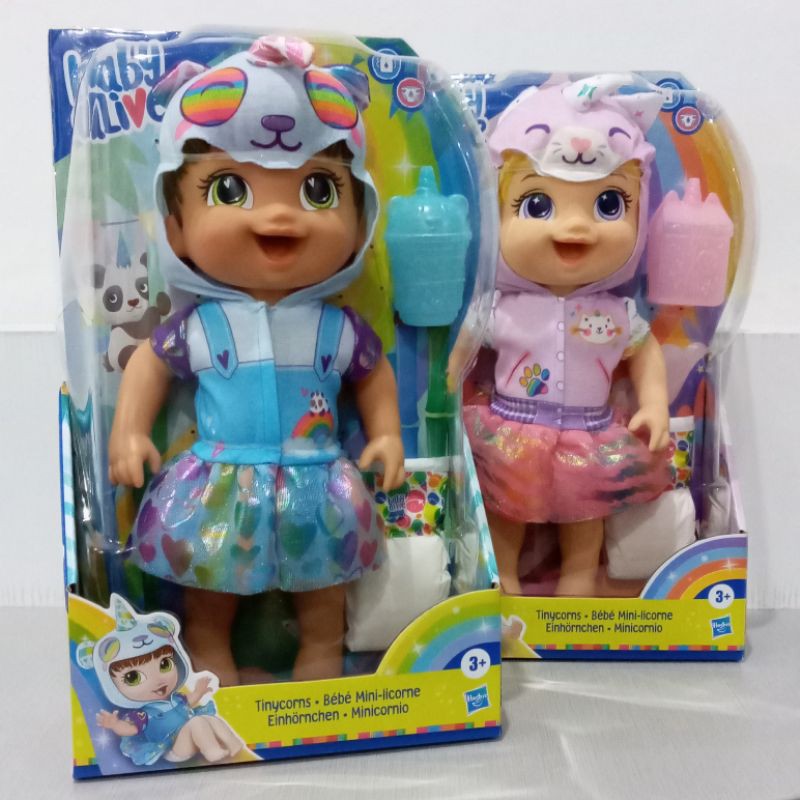 ORI original hadbro baby alive tinycorns unicorn panda cat tiny corns doll boneka anak perempuan