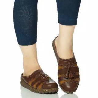  Sandal  Selop  wanita LeeShoes bahan kulit sapi asli murah 