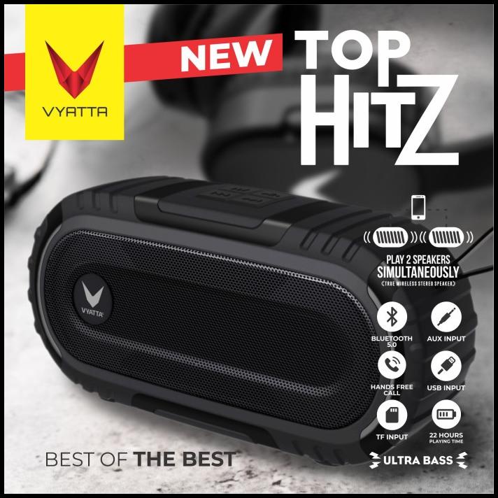 Vyatta Top Hitz Tws Speaker - Stereo, Bluetooth, Usb/Tf - Ultra Bass