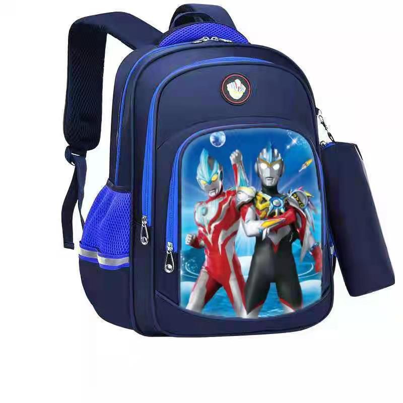 Tas Sekolah SD Ransel Anak Laki-Laki Tas Anak Import 3D Emboss Karakter Superhero Marvel Backpack School for Boys Waterproof 3D Emboss