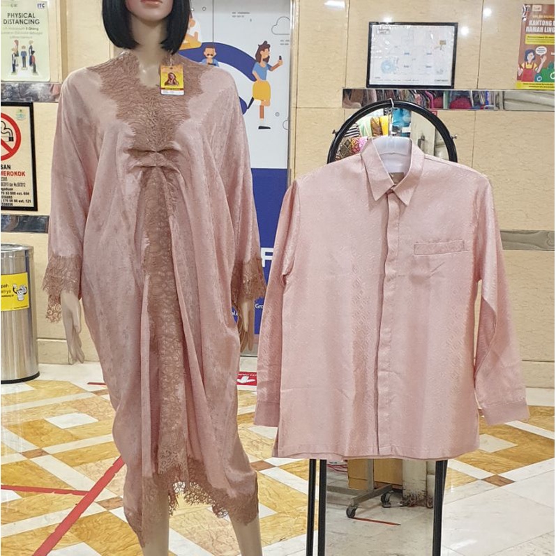 BAJU PASANGAN KEMEJA+SET OUTER/COUPLE SET KAFTAN WANITA/BATIK VISCOSE