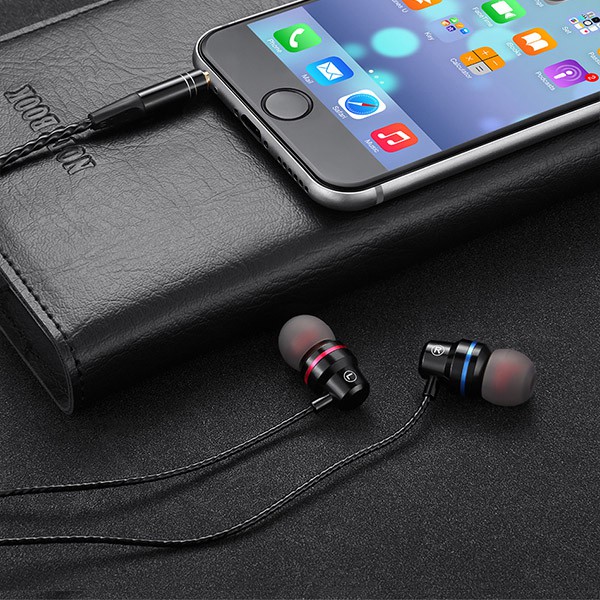 (Buy 1 Get 1 Free) Earphone In Ear HiFi Bass Bahan Metal Anti Air Dengan Kabel Jack 3.5mm