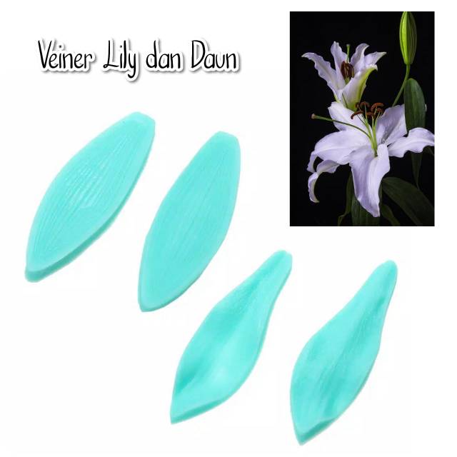 Cetakan Silicone Tekstur Bunga Lily Press Mold Veiner Cetakan Clay Fondant Bunga Sabun Shopee Indonesia