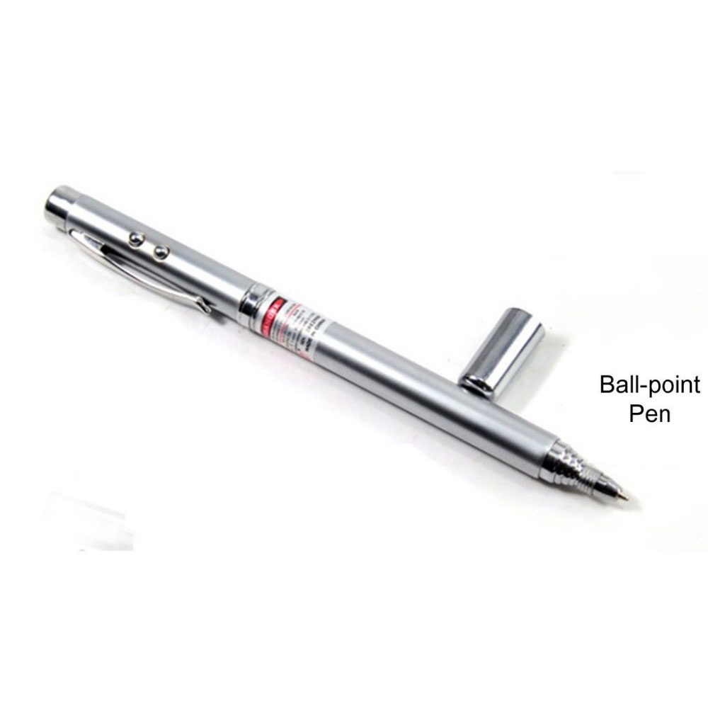 Pena Premium 5 in 1 Laser Pointer Presentasi - Silver