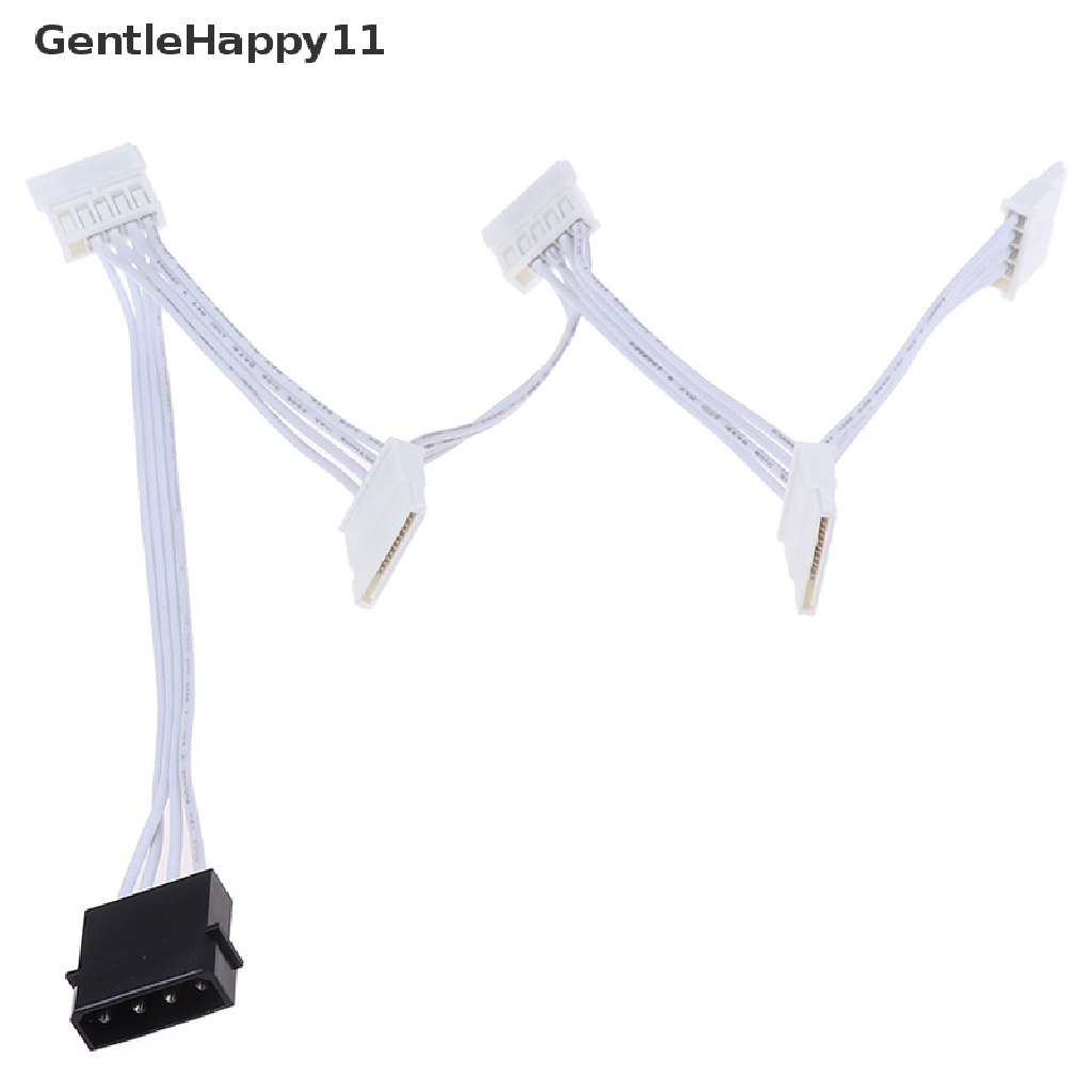 Gentlehappy Kabel Power Adapter Splitter IDE Molex 4Pin Ke SATA 1 Ke 5 Untuk Hard Disk