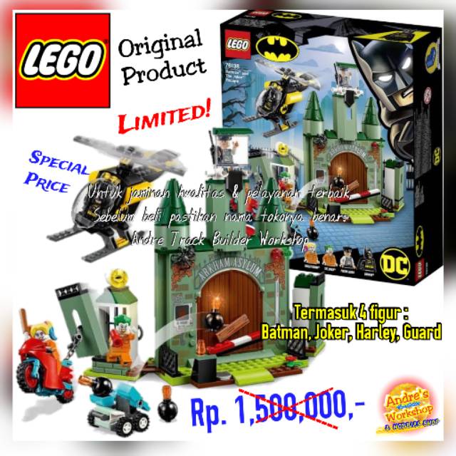 Lego Batman Joker Harley Quinn Escape Arkham Asylum Lego original DC Super Hero