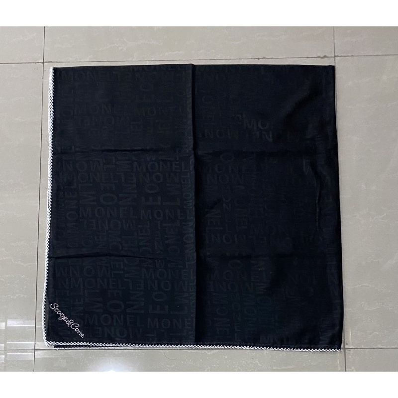 Monel hijab embos black Preloved