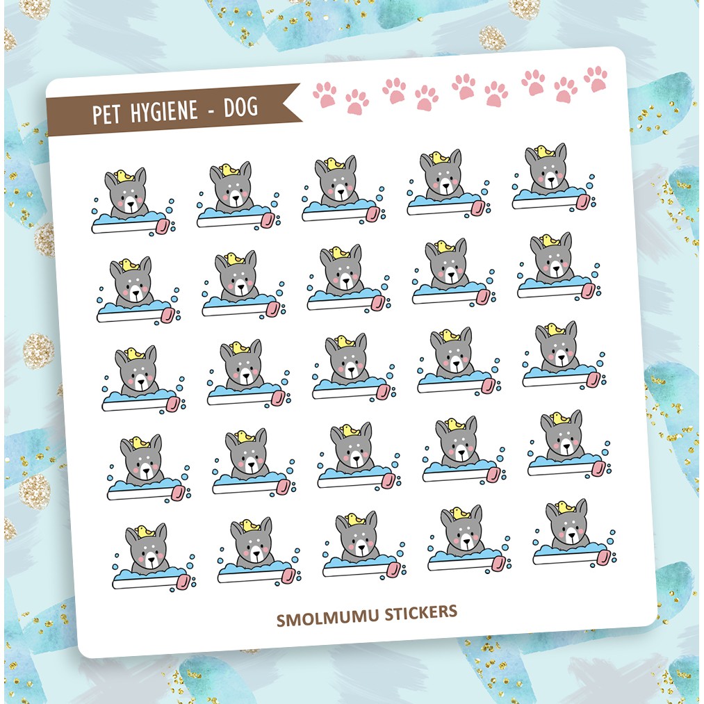 

Pet Grooming Sticker Kesehatan Hewan Kebersihan Stiker Estetika