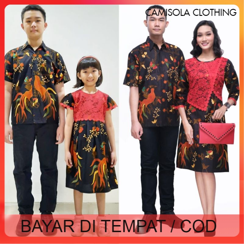 BATIK COUPLE KELUARGA SARIMBIT PASANGAN MUDA AYAH IBU ANAK  PREMIUM FAMILY JUMBO MODERN MURAH KEKINIAN TERBARU TUNIK DRESS Dres Jovita CAMISOLA CLOTHING