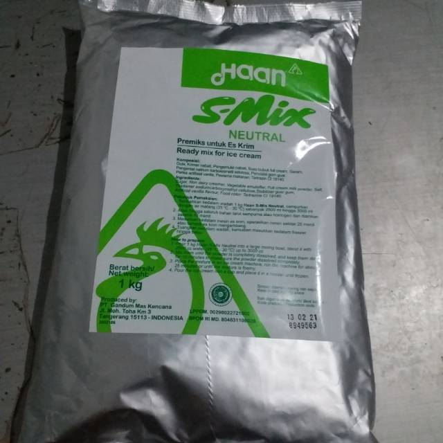 

1 kg Bubuk es krim haan s mix netral