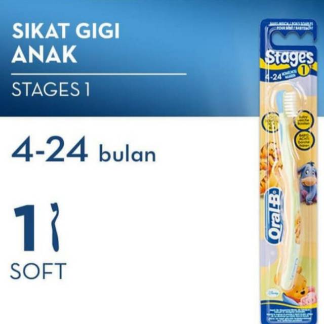 ORAL B Sikat Gigi Anak Stage 1 Usia 4-24 bulan Baby Toothbrush