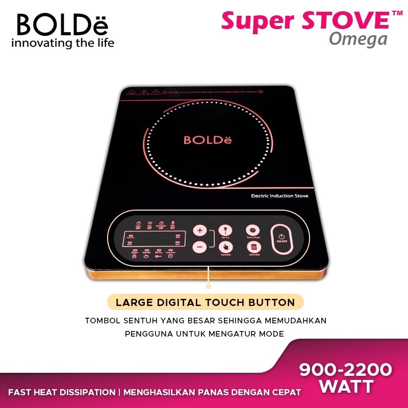 BOLDE SUPER STOVE KOMPOR INDUKSI LISTRIK - OMEGA 100% ORI