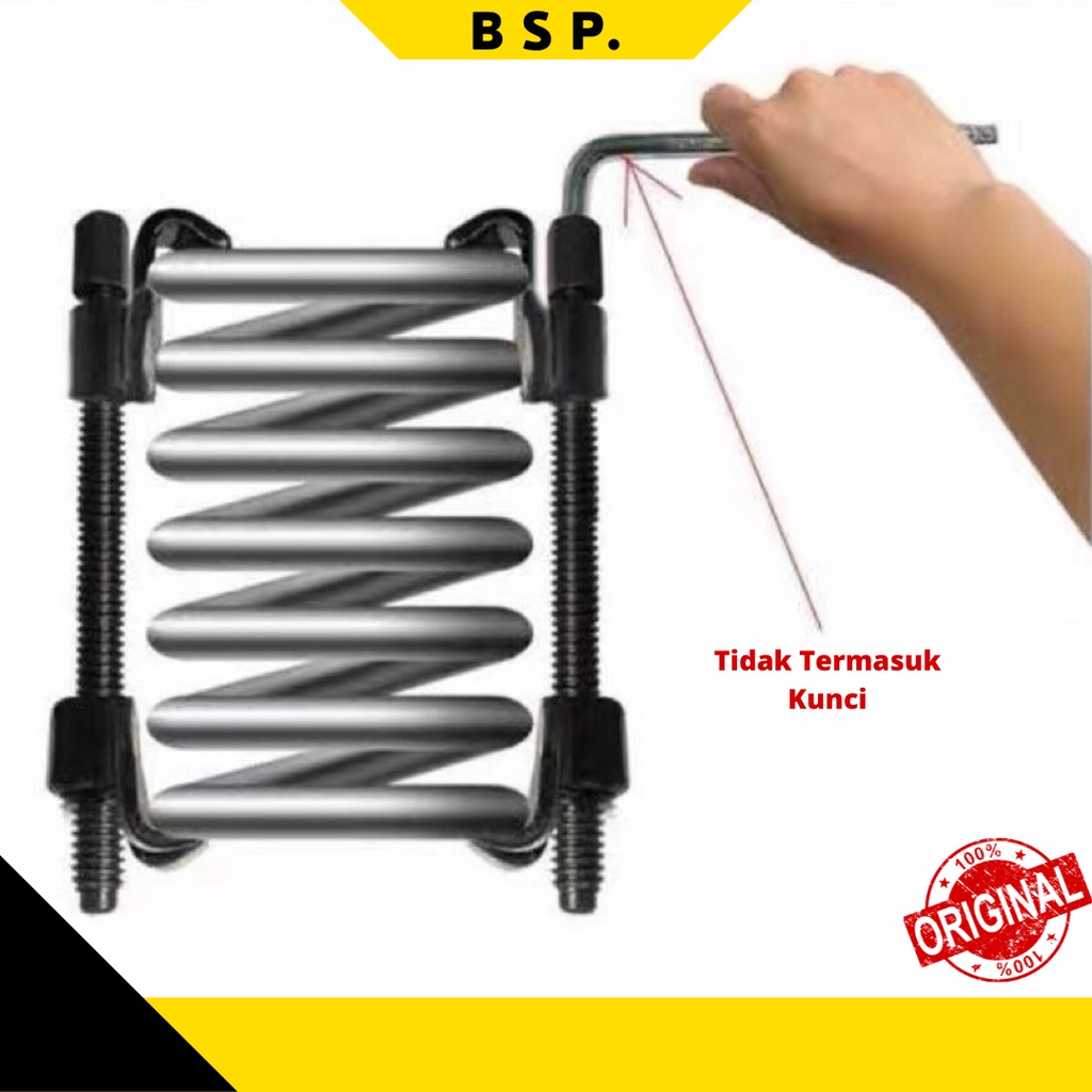 anti copot 2 kuku  yukido Treker Per Keong  (380mm) / Coil Spring Compressor / Alat Pres Per Keong Mobil