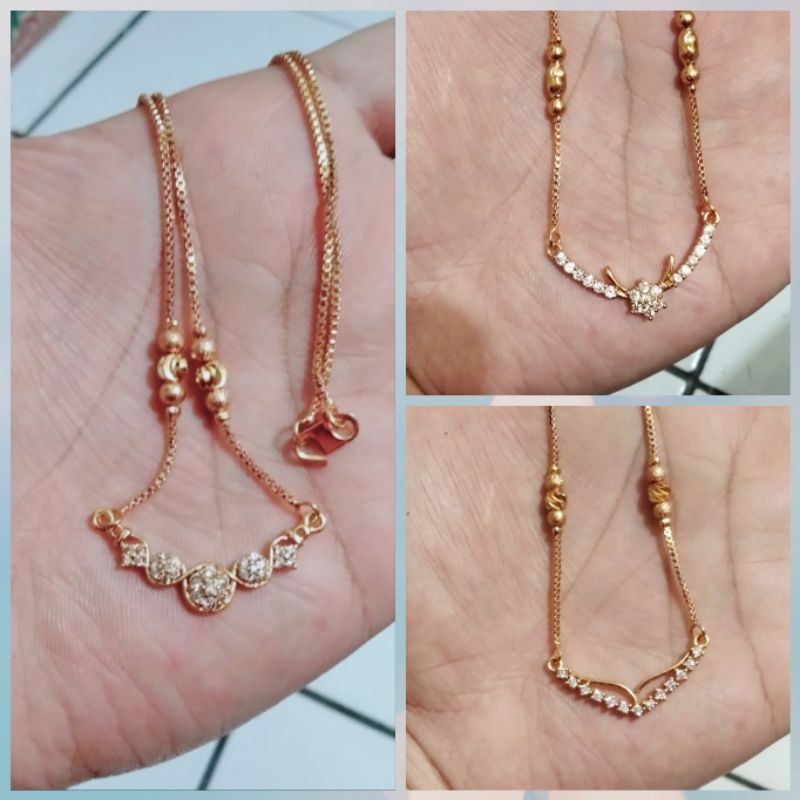 kalung xuping wanita berlapis emas dengan mata zircon pp57