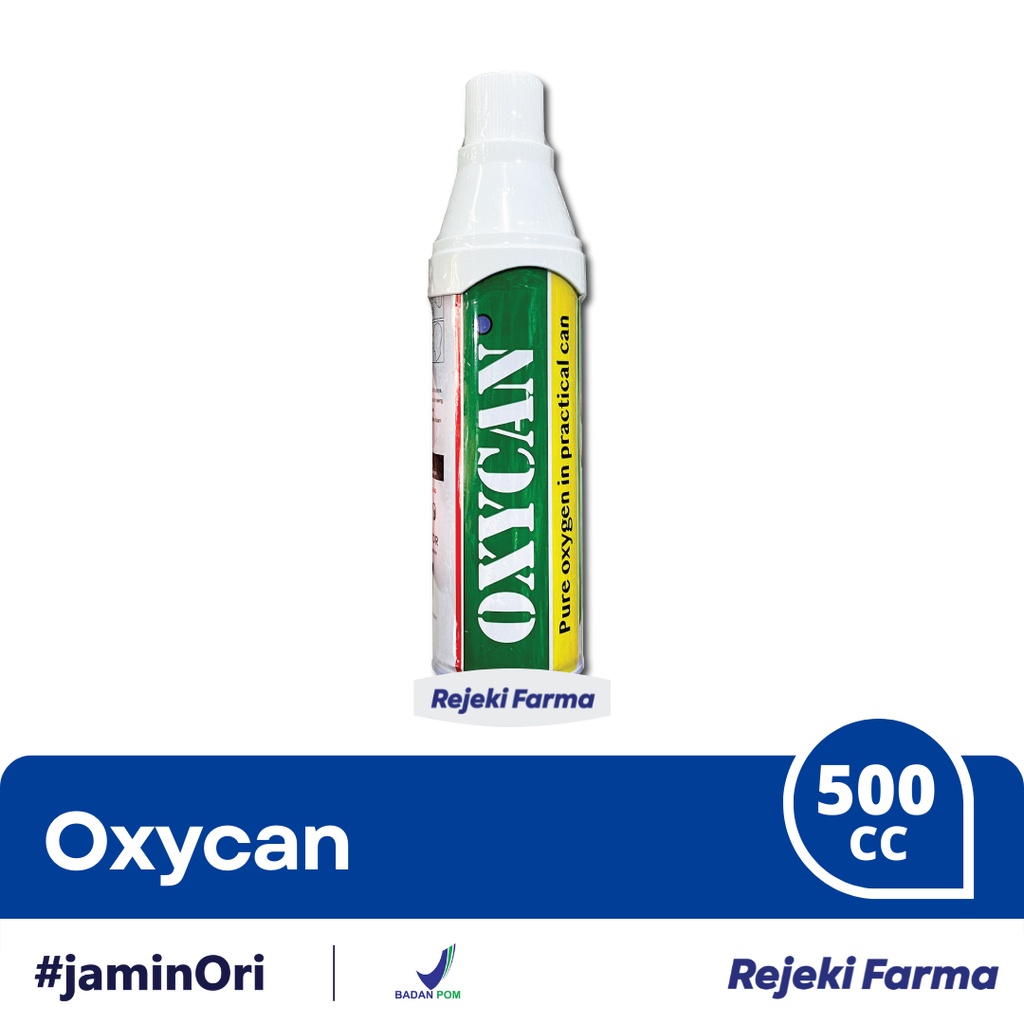 Oxycan Green Kaleng 500 cc - Oxygen / Oksigen Portable Oxy Can