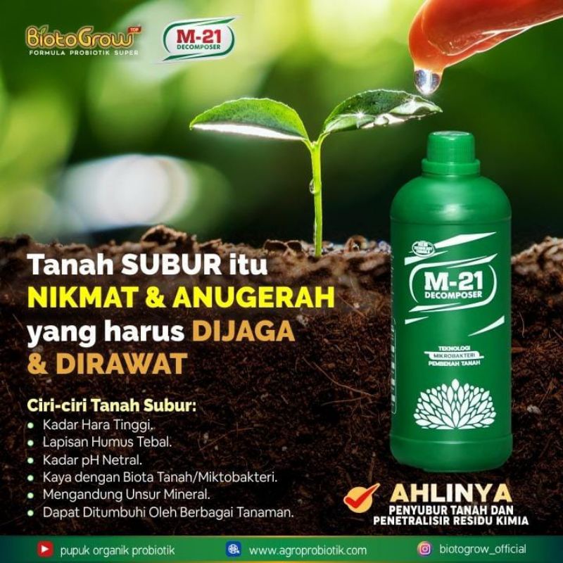 Pupuk Organik/ Pembenah tanah M-21 Decomposer