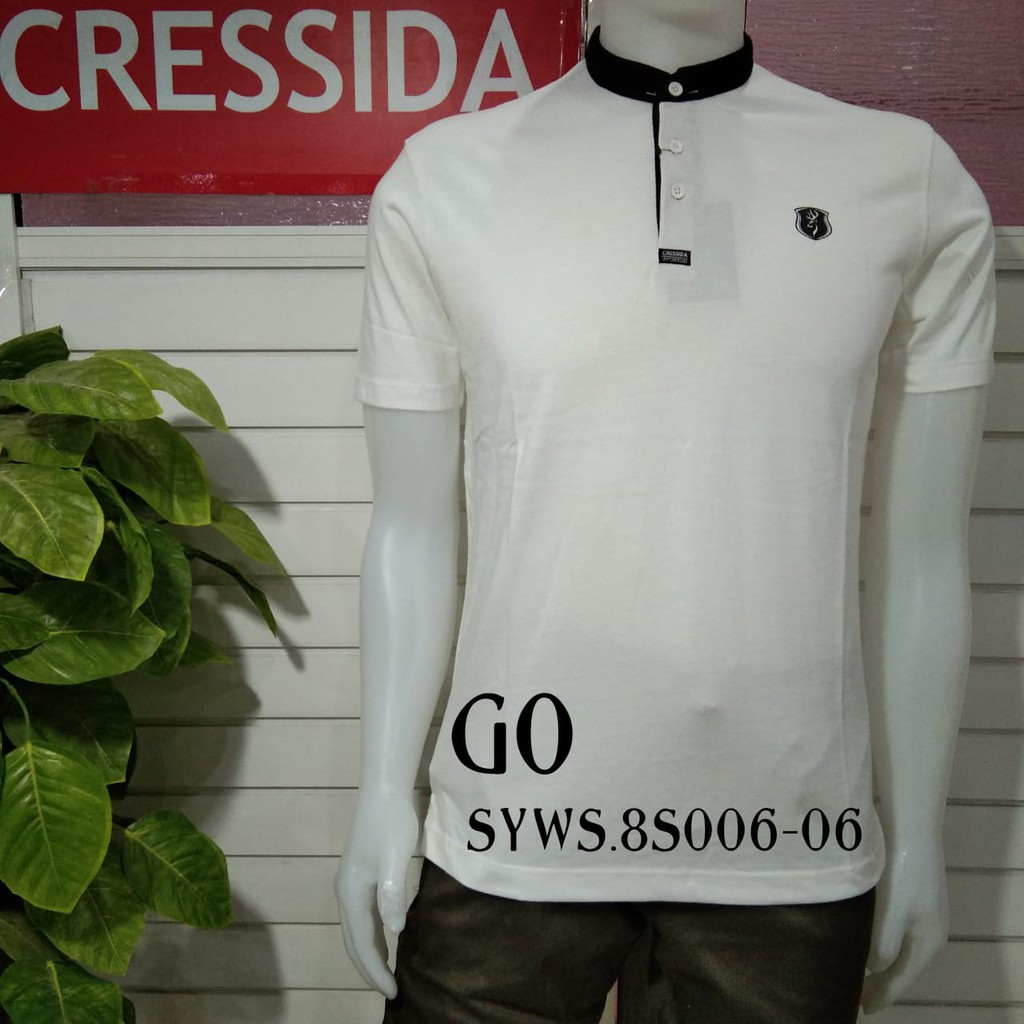 gof CRESSIDA SYWS POLO T-SHIRT Pakaian Pria Atasan Kaos Polo Berkerah Wangky Polo Lengan Pendek