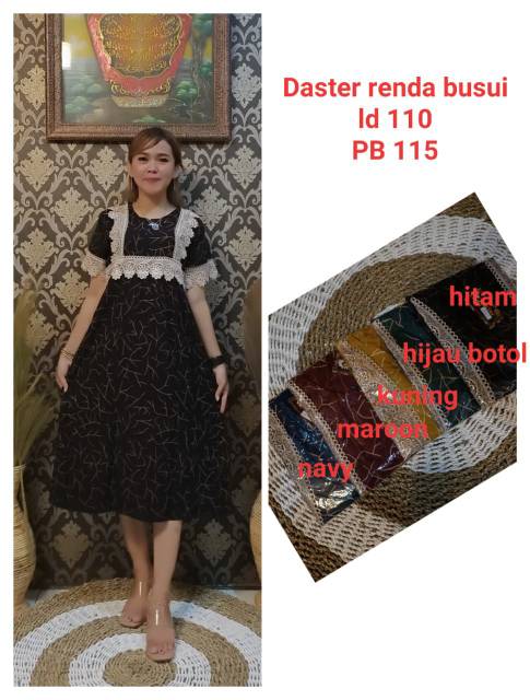 Daster arab renda polos/Daster arab renda motif