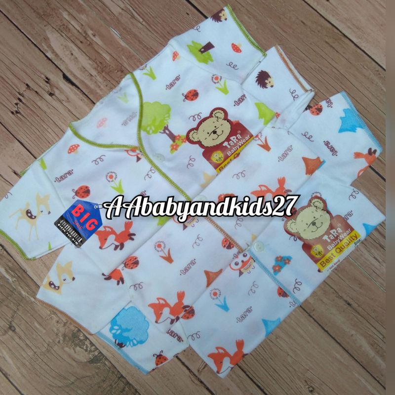 3Pc Baju Bayi Tara Necci Lengan Pendek Putih Newborn Sni -Baju Tara lengan Pendek Sni Newborn