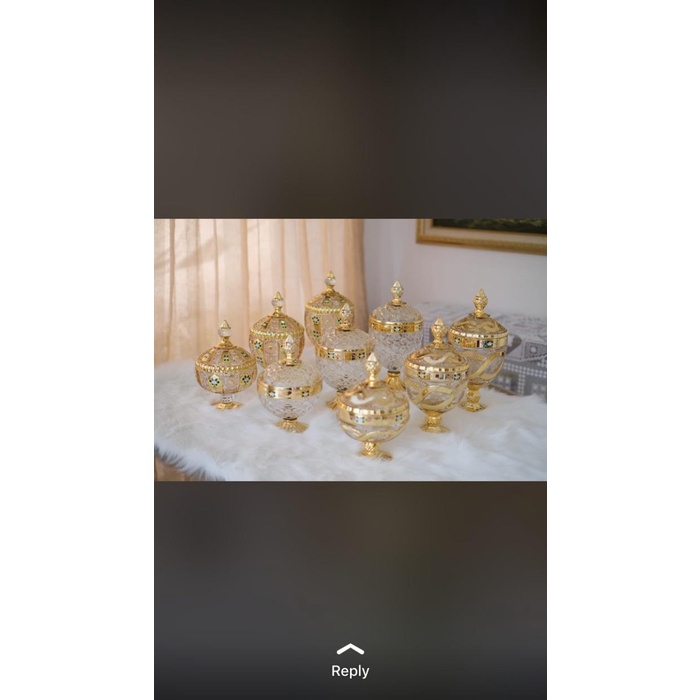 Set Toples Kristal / Toples Kue / Toples Kue Lebaran 1 Set 3 Pcs S M L