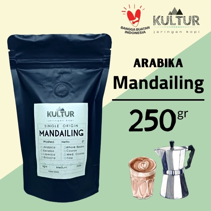 

COFFEE BEAN BIJI KOPI ARABIKA MANDAILING 250 GR