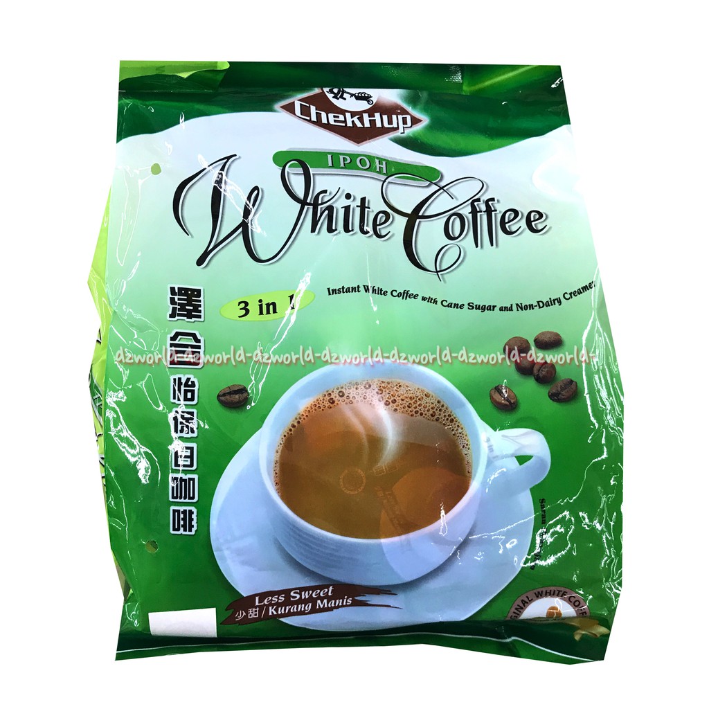 

Chekhup White Coffee Ipoh Less Sweet Isi 15 Sachet Chek Hup Kopi Rendah Gula