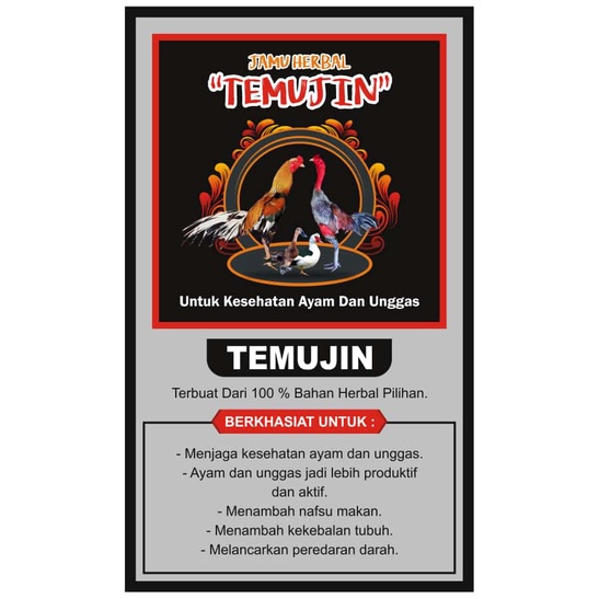 TEMUJIN JAMU DOPING HERBAL AYAM ADUAN TARUNG