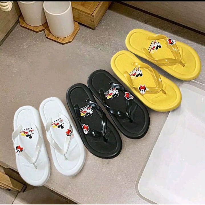 sandal jepit wanita dewasa motif mickey mouse trendy